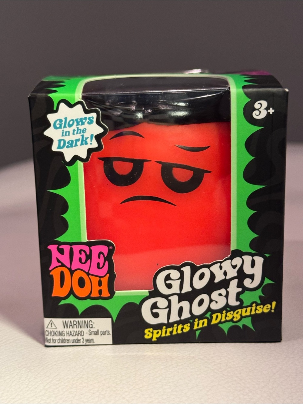 Needoh Glowy Ghost Halloween Squishy Fidget Glow in the Dark NEW SHIPS TODAY!